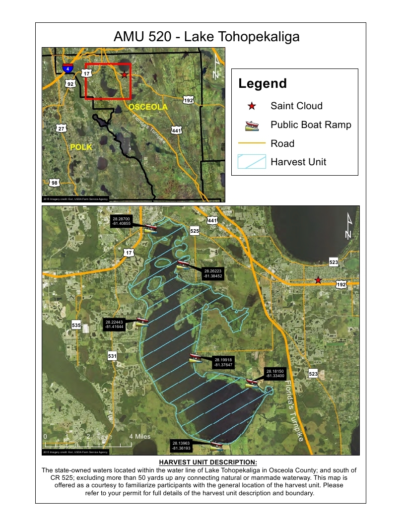 lake toho gator harvest unit